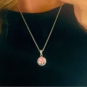 Pretty pink stone necklace